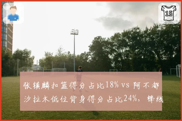 张镇麟扣篮得分占比18% vs 阿不都沙拉木低位背身得分占比24%,锋线攻击模式解析